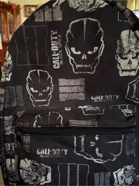 Call to Duty Black Ops Skull Print Men's Backpack - Black/Gray